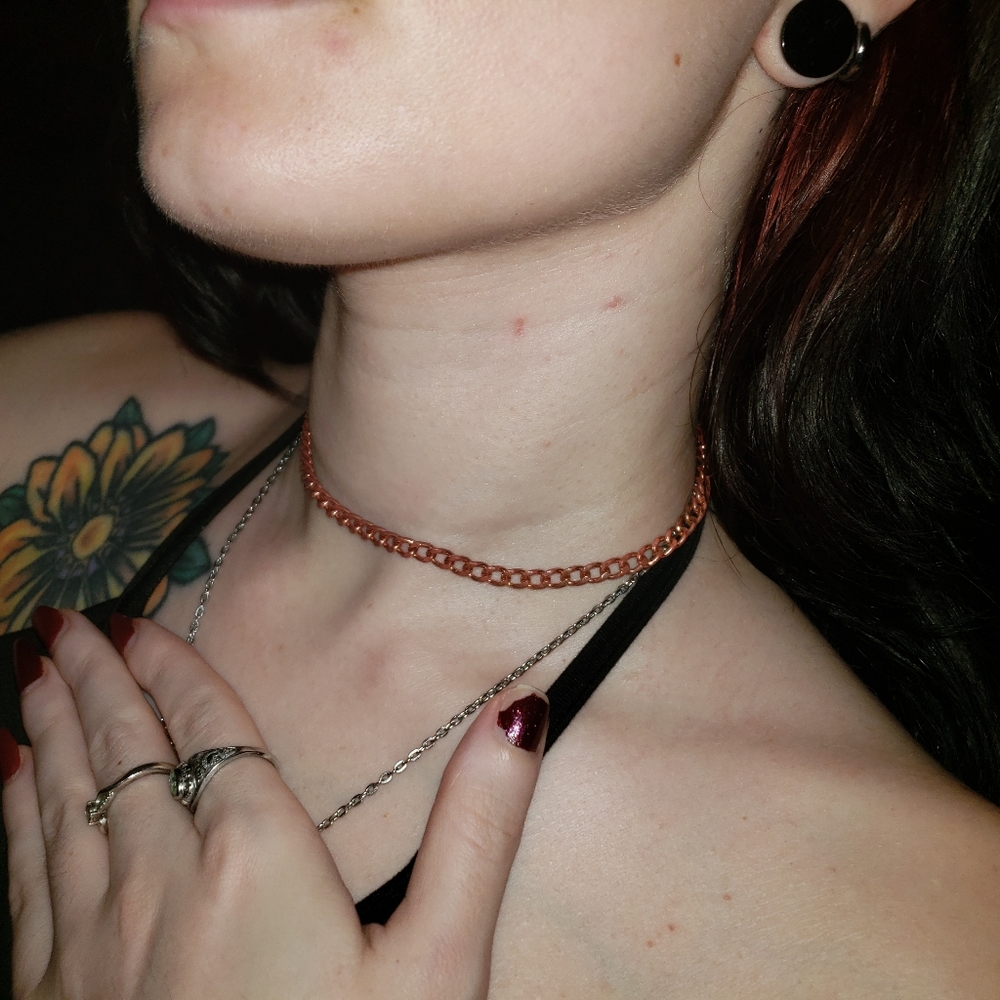 Pink Choker Chain - Picture 8 of 8